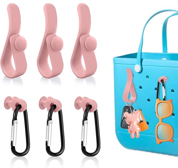Oudizz 6Pcs Key Holder for Bogg Bag, Insert Hooks Accessories for Beach Bag