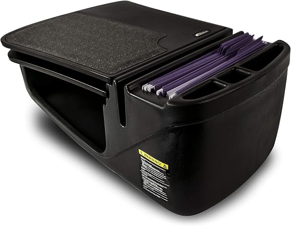 AutoExec GripMaster Car Desk for Your Vehicle Workstation and Mobile Office, Black with 400 watt Power Inverter
