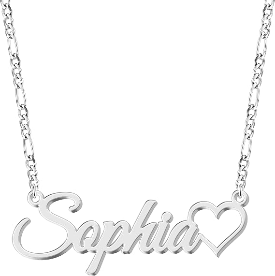 Custom Name Necklace - 925 Sterling Silver & 316 Stainless Steel, 14 Fonts & Multi-Language Options, 4 Colors, 5 Chain Styles, Personalized Gift with Premium Box