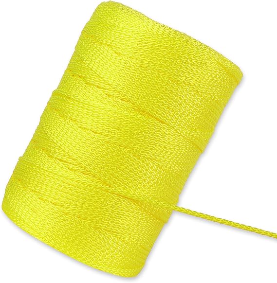 Romeda Mason line #18, 500 Ft Length String Line, Mason Line String, Construction String, Yellow String, Twine String for Gardening, Braided Mason Line, Masonry String Lines, String Lines