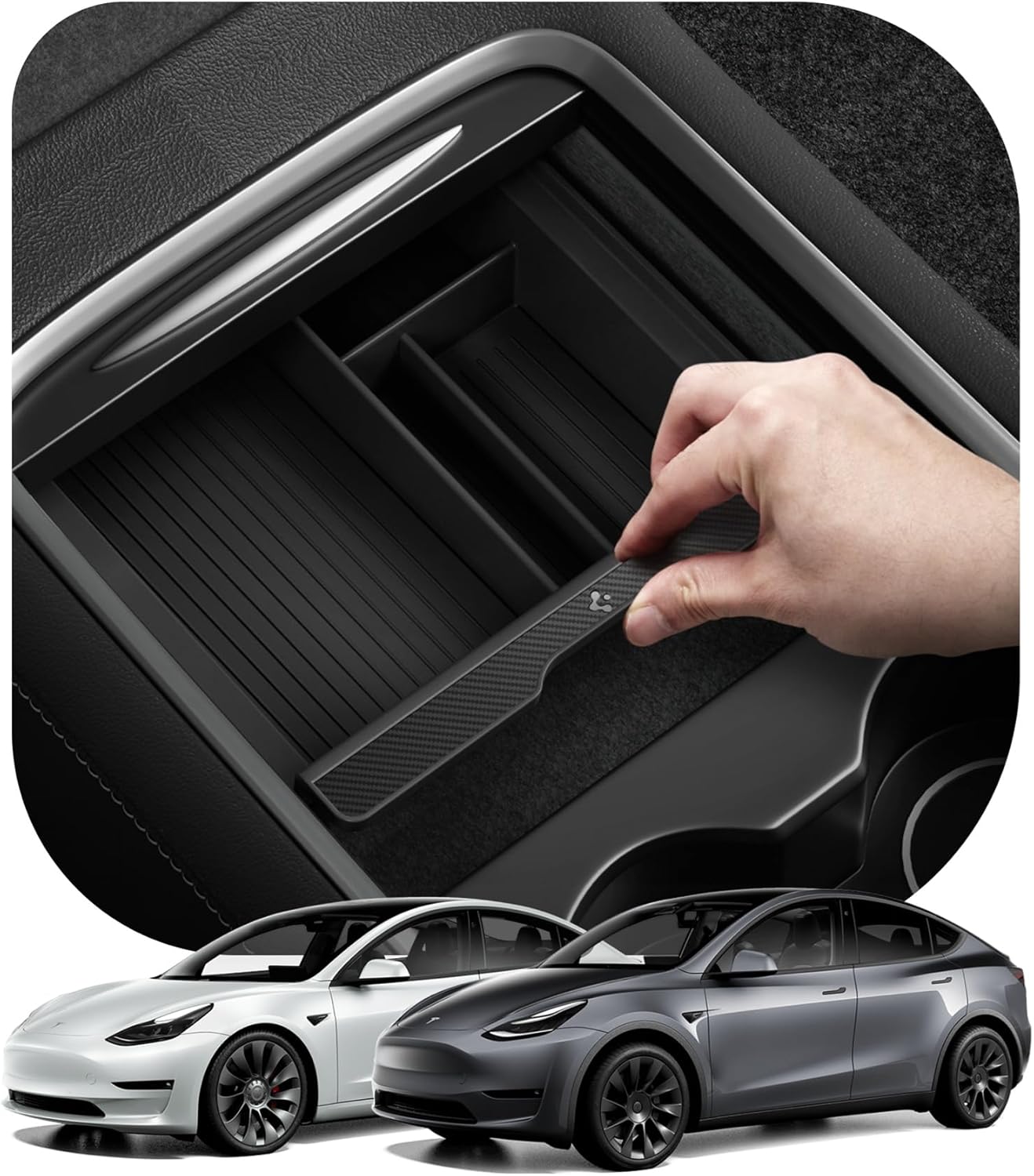 Spigen Tesla Model Y 2024-2023 & Model 3 2023 Mid Console Editor T0220 Black - ACP04508