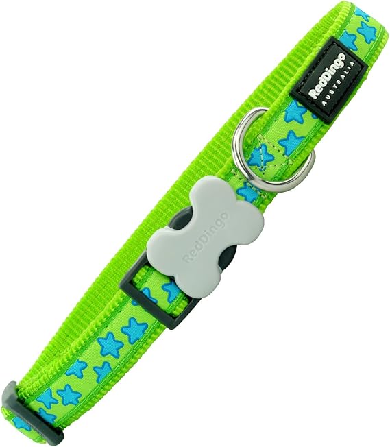 Red Dingo Bucklebone Dog Collar Design, Butterfly Purple, Small 15mm