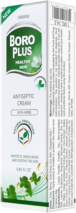 Boro Plus Antiseptic Cream with Herbs 25ml/0.85 Fl Oz, White