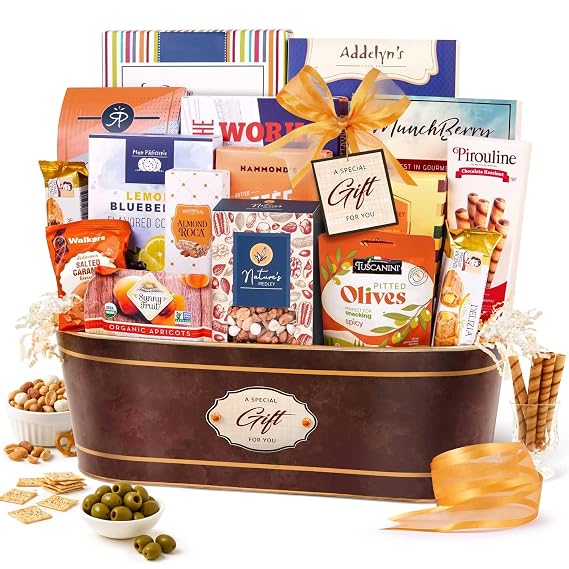 Broadway Basketeers Signature Gourmet Gift Basket with Chocolates & Snacks, For All Occasions