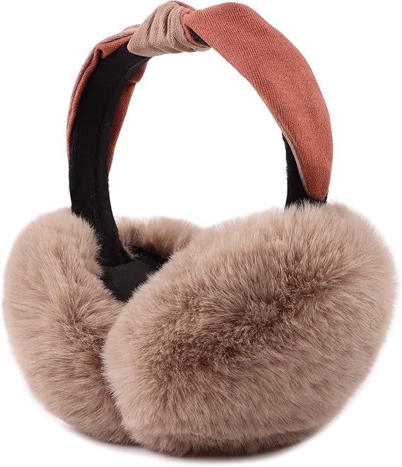 Peecabe Winter Women Earmuffs Faux Fur Girls Ear muffs Warm Unisex Kids Ear Covers Foldable Outdoor Boy Ear Warmers for Women