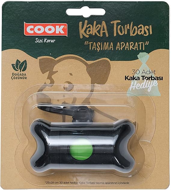 Cook Kaka Torbası Taşıma Aparatı, 30 Adet Kaka Torbası Dahil