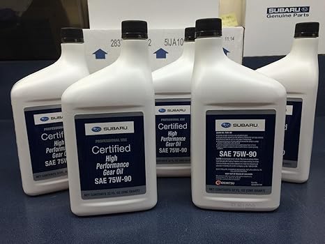 Subaru 75W90 Extra S Gear & Transmission Fluid - 5 Quart Bottles Sti WRX Genuine SOA427V1700 X5