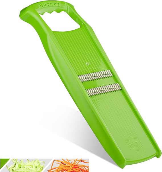Borner Roko PowerLine Vegetable Slicer Julienne Cutter for Fruit and Vegetables Julienne Slicer for Fine Strips Fine Vegetable Grater Kitchen Slicer (Green)