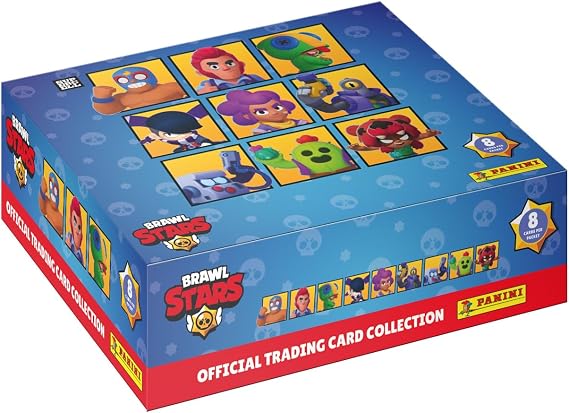 Panini Brawl Stars Trading Cards Box with 18 Sleeves (8 Cards) + 1 Limited Edition Card