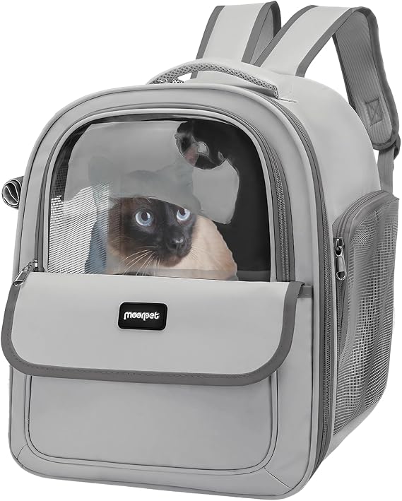 Cat Carrier Backpack, Breathable Backpack Pet Carriers for Cats Travel Carrier Backpacks Carry Bag for Hiking Walking, Cat Backpack, Transport Rucksack for Small Medium Cat Puppy Dog Kitten Carrier