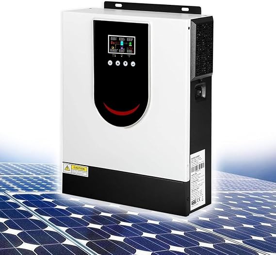 Hybrid Solar Inverter 1000W-10200W Pure Sine Wave, Off Grid Hybrid Inverter with 40-160A MPPT Solar Charge Controller + AC Charger, LCD Display 3.2KW