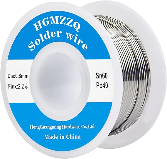60/40 Tin Lead Solder Wire with Rosin core for Electrical Soldering 0.031 inch(0.8mm-50g)