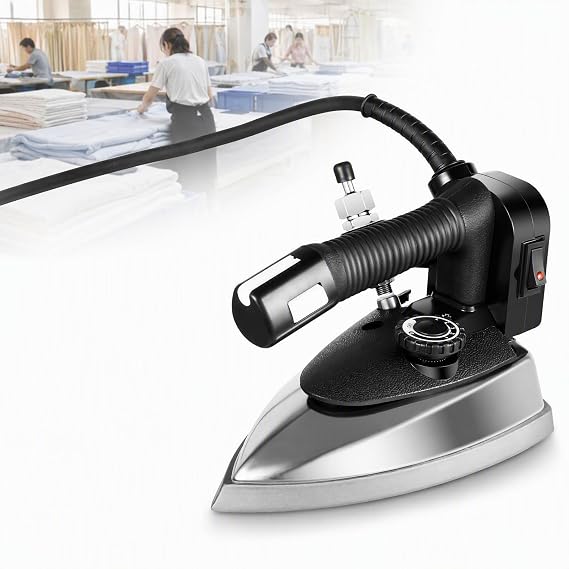 Industrial Electric Steam Iron, 1200W Heavy-Duty Professional Garment Iron with 3L Water Tank,Adjustable Temperature for Dry Cleaning, Garment Factories, Hotels
