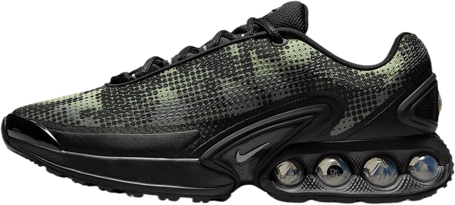 Air Max Dn in Black & Metallic Silver-Olive by Nike