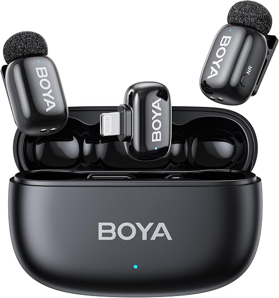 BOYA mini 2 Microphone for iPhone 5-14 with MFi Certified Lightning Plug