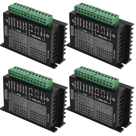 4 Pack TB6600 4A 9-42V Stepper Motor Driver CNC Controller, Stepper Motor Driver Nema tb6600 Single Axes Two Phase Hybrid Stepper Motor for CNC