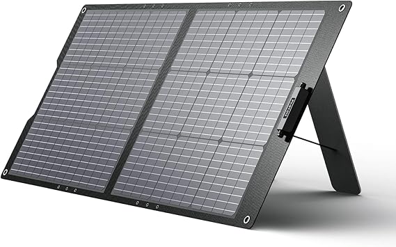 GROWATT 100W Portable Solar Panel, Foldable Solar Panels with Adjustable Kickstands, Universal Connector, IP67 Waterproof for Portable Power Station, Outdoor Camping, RV, Off Grid System