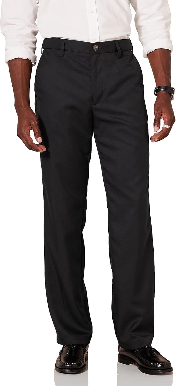 Amazon Essentials Men's Classic-Fit Expandable-Waist Flat-Front Dress Pants