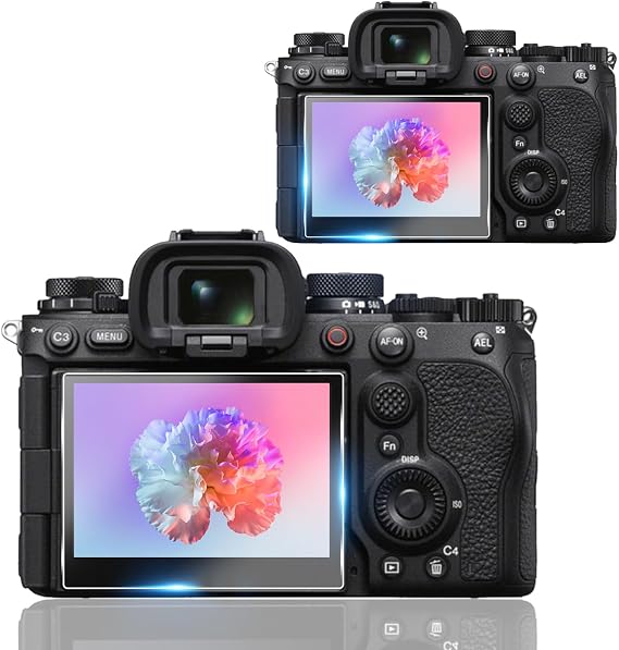 Compatible with α1 II / α7R V / α9III / Sony LCD Protective Film, Set of 2 Made in Japan, Asahi Glass, Compatible with A1 ii a7rv a9iii a12 a7r5 a93 ilce 1m2 7rm5 9m3 Tempered LCD Glass Protective Film Case 9H Hardness Full body protection shockproof Shatterproof, High Transmittance, Ultra Thin, Fingerprint Authentication, Automatic Adhesion, Easy Installation, Anti-Bubble