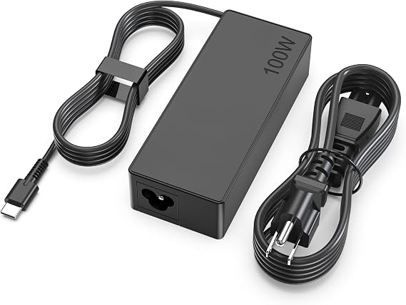 100W USB C Charger Fast Universal Laptop Charger, Compatible with Lenovo, Mac Book Pro/Air 16, 15, 14, 13 Inch, Lenovo ThinkPad, HP, Dell, Asus, Acer, Google Series Type C Power Cord