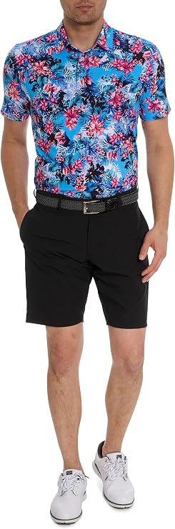Robert Graham Men's Island Time Short Sleeve Knit Polo Shirt
