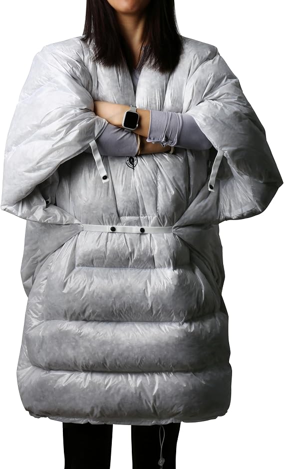 Wind Hard Tiny 10D 800FP Ultralight Wearable Goose Down Sleeping Bag for Backpacking & Camping