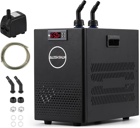 BAOSHISHAN Aquarium Chiller 26 Gallon 1/13 HP Water Cooling System