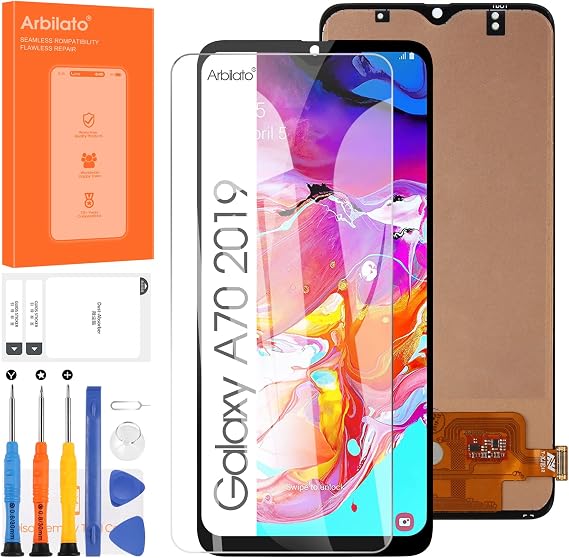 Incell Screen for Samsung Galaxy A70 Screen Replacement for Samsung A705 LCD Screen SM-A705F,SM-A705W,SM-A705X Touch Display Digitizer Assembly Repair Parts(Black No Figerprint Function)