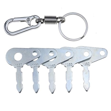 5X Ignition Keys Part T250 for Massey Ferguson 231 Tractor Harvester Case New Holland Skytrak 960128M91 312305 3813361M1 54330767 47126499 1695447M1 D1NN11603B 5170782 E7NN11603AA