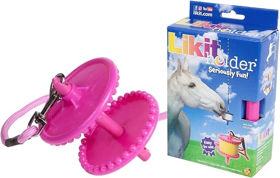 Likit Holder Stable Toy with Treat, Pink Glitter