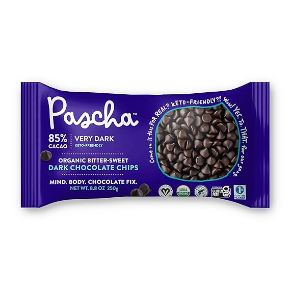 Pascha Chocolate Baking Chip, 85% Caca, 8.8 oz