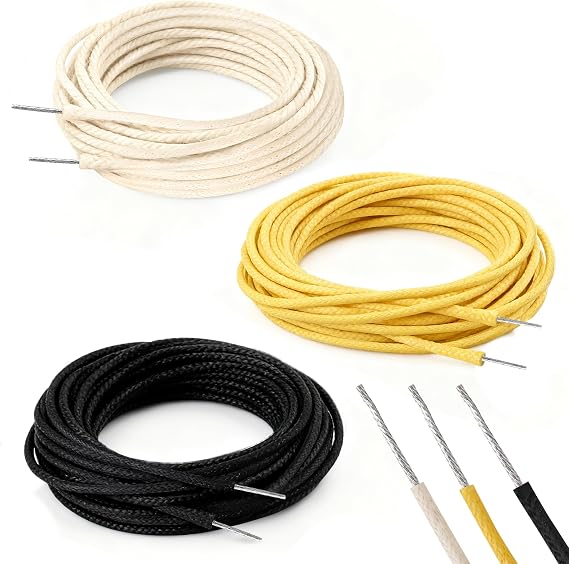 Enhon 30FT Cloth Covered Pushback Guitar Wire Set for Electric Guitar