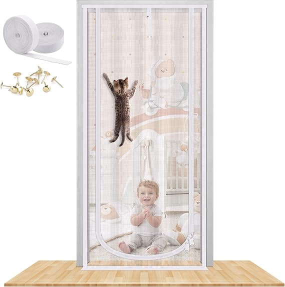 Reinforced Cat Screen Door, 32X82 Heavy Duty Pets Proof Screen Door