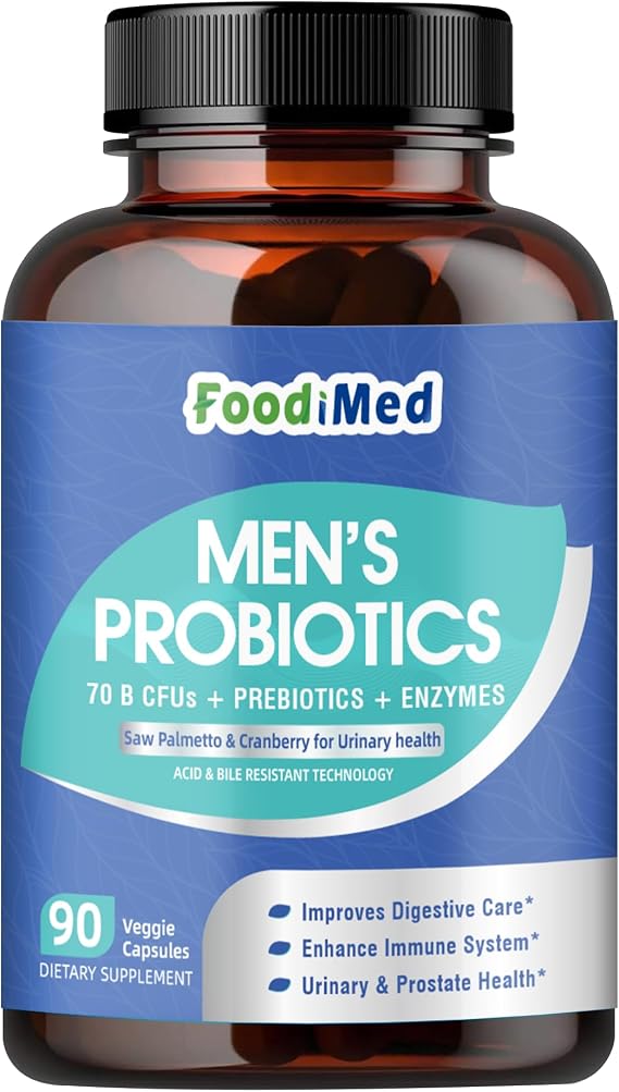Probiotics for Men Digestive Health, 70 Billion CFUs, 90 Capsules