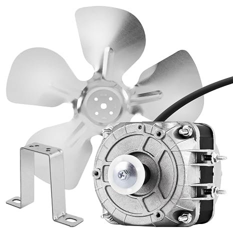YZF18-30 Refrigerator Condenser Fan Motor Input Power 75W, Shaded Pole Condenser Fan AC Motor 120V 60HZ 1.1A 1300rpm for Refrigeration Equipment, Beverage Coolers (18, Watts)