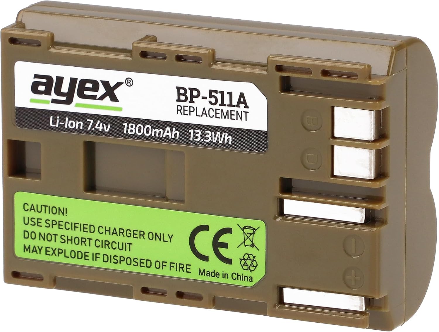 Ayex BP-511A Battery Compatible with Canon 50D 40D 30D 20D 10D 5D 1D