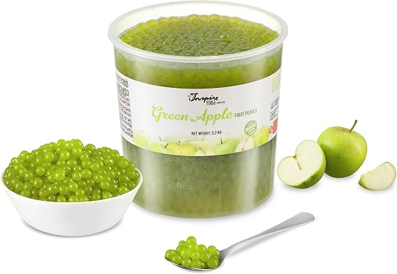 INSPIRE FOOD Bubble Tea Popping Boba Apple Green 3.2kg | Make Delicious