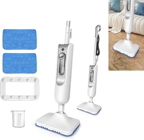 Steam Mop for Floor Cleaning,Lightweight Floor Steamer Cleaner for Hardwood/Tile/Laminate Floors Carpet, 2 Washable Pad