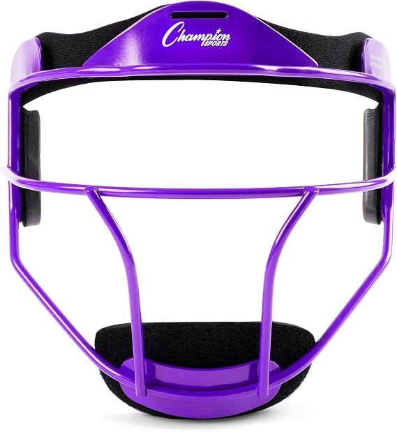 Champion Sports Steel Softball Face Mask Durable Fielders Mask for Youth & Adults, Multiple Colors for Practice & Games
