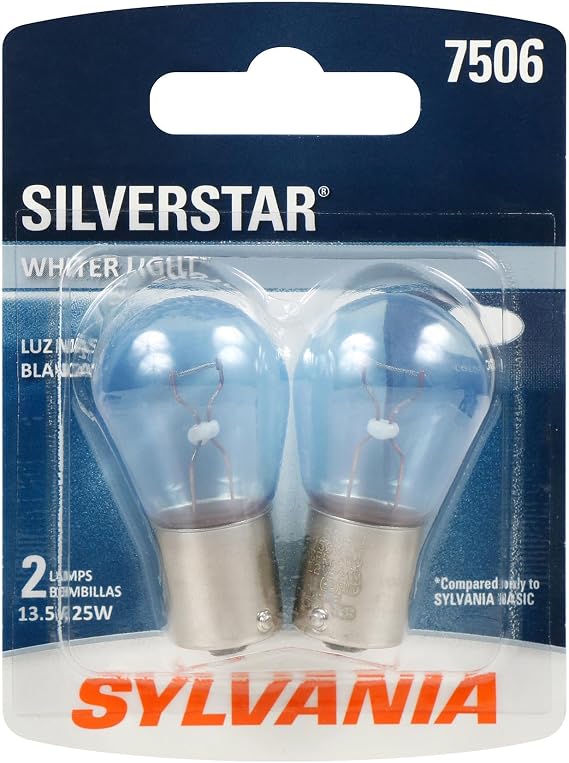 SYLVANIA 7506 SilverStar Mini Bulb, Daytime Running Light, 2 Bulbs