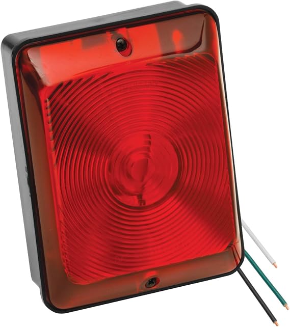 Bargman 31-86-101 Tail Light (Red Single with Stop/Tail/Turn - Black Base)
