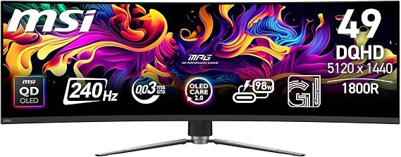 MSI MPG 491CQPX QD-OLED Curved Gaming Monitor 49" DQHD