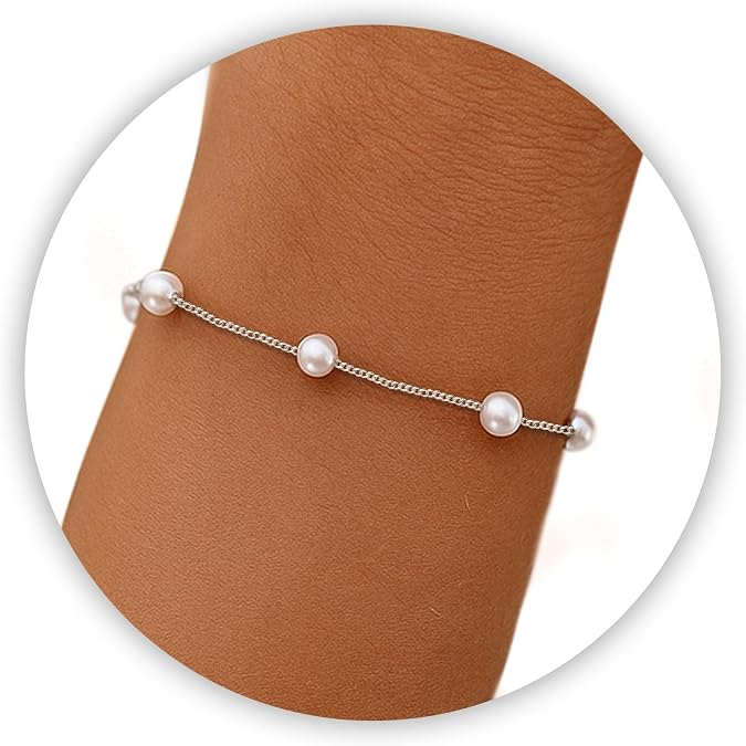 DAYANEY Pearl Bracelets for Women Gold Bracelet Silver Pearl Jewelry