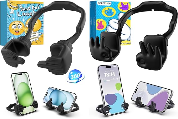 CALDEVER 2 Pack Thumbs Lazy Cell Phone Stand Stocking Stuffers for Teens Girls Boys Kids Gifts Phone Holder for Desk Cool Gadgets Birthday Gifts for Women Men Teenage Adults Wife