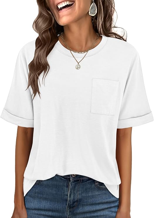 ANRABESS Womens Tops Short Sleeve Oversized T Shirts