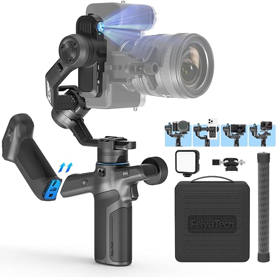 Feiyu SCORP Mini 3 Pro Kit, Gimbal Stabilizer for Camera,iPhone,Action Cam