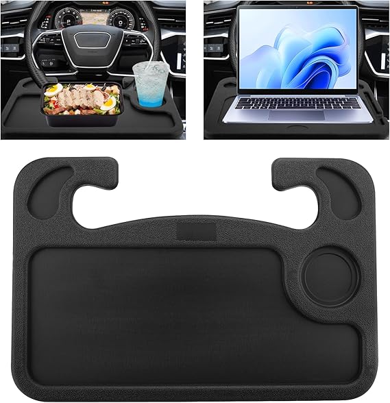 Car Table Steering Wheel Double Sided Multifunctional Tray Laptop Holder