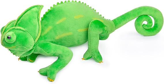 Stuffed Animal Chameleon Plush Toy - 15 inch Green Stuffed Toys Realistic Chameleon, Gifts for Kids