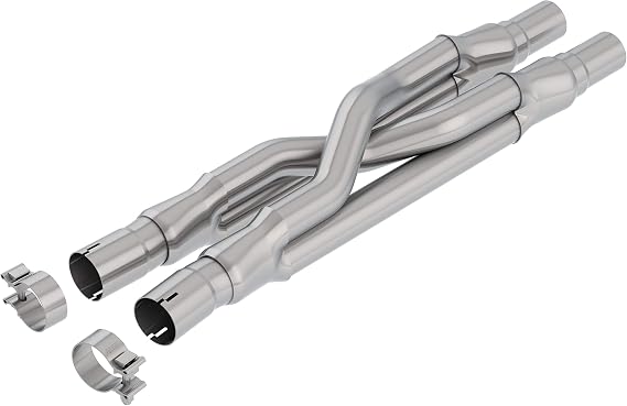 BORLA 60662 Perf. Exhaust SwitchFire X-Pipe 2015-2023 Ford Mustang GT V8 2.25" O.D. Dual In./ 2.5" I.D. Dual Out., 33.2" Overall Length Designed To Replace O.E. Resonator Only T-304 Stainless Steel.