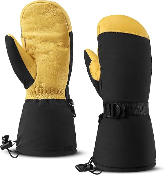 OZERO Winter Gloves Snow Mittens Thermal for Shoveling Snowboarding Snowmobiling Skiing for Men Women